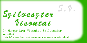 szilveszter visontai business card